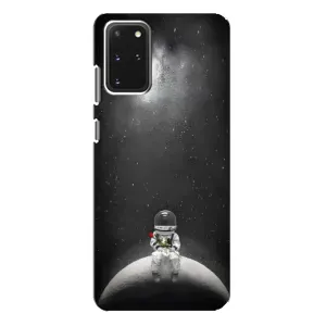 Силиконовый Чехол с принтом "Космонавты" на Samsung Galaxy S20 Plus (Космонавт романтик)