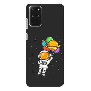 Силиконовый Чехол с принтом "Космонавты" на Samsung Galaxy S20 Plus (Космонавт с шариками)