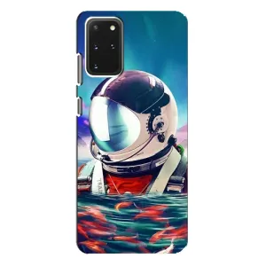 Силиконовый Чехол с принтом "Космонавты" на Samsung Galaxy S20 Plus (Космонавт в воде)