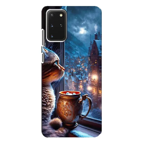 Чехол с рисунком «Кот новогодний» для Samsung Galaxy S20 Plus Чехол с рисунком «Кот новогодний» для Samsung Galaxy S20 Plus