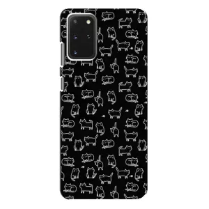 Чехол на тематику: Коты для Samsung Galaxy S20 Plus (Котики на черном)