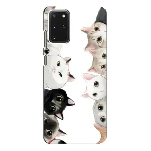 Силиконовый чехол с котиком для Samsung Galaxy S20 Plus (Коты)