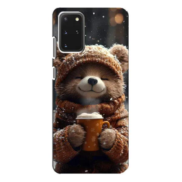 Чехол с рисунком «Медвежонок с кофе» для Samsung Galaxy S20 Plus Чехол с рисунком «Медвежонок с кофе» для Samsung Galaxy S20 Plus