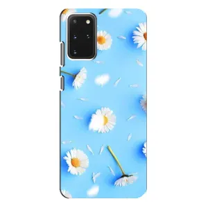 Чохол з Квітами для Samsung Galaxy S20 Plus (ромашки на блакитному)