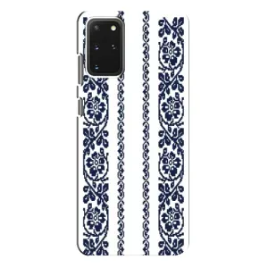 Силиконовый Чехол на Samsung Galaxy S20 Plus с картинкой Вышиванки (Синяя вышиванка)