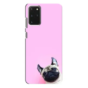 Бампер для Samsung Galaxy S20 Plus с картинкой "Песики" (Собака на розовом)