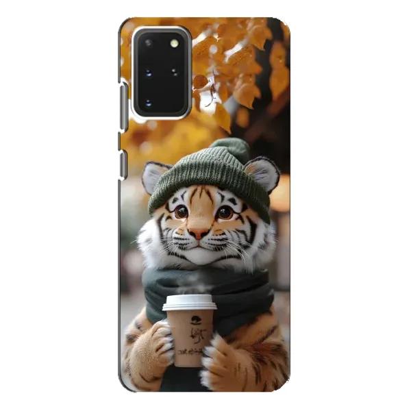Чехол с рисунком «Тигр с кофе» для Samsung Galaxy S20 Plus Чехол с рисунком «Тигр с кофе» для Samsung Galaxy S20 Plus