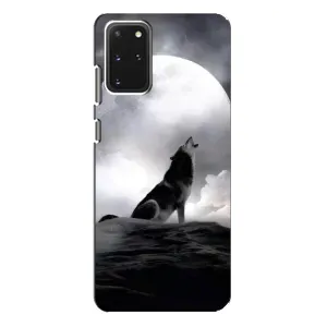 Чехол с Волком на Samsung Galaxy S20 Plus (Волк и луна)