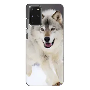 Чехол с Волком на Samsung Galaxy S20 Plus (Волк на снегу)