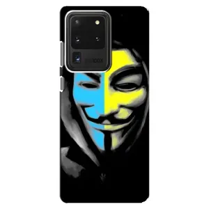 Чехол с Украинской символикой на Самсунг С20 Ультра (Анонимус патриот)