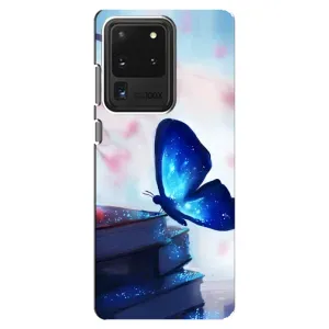 Силіконовий бампер з картинкою звірів для Samsung Galaxy S20 Ultra (Метелик синій)