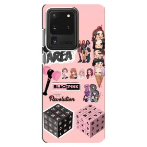 Чехлы с картинкой для Samsung Galaxy S20 Ultra (BLACK PINK коллаж)