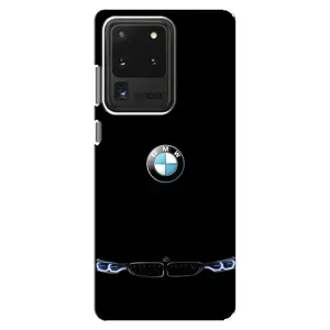 Силиконовый бампер с картинкой машины на Samsung Galaxy S20 Ultra (Черный BMW)