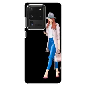 Чехол с картинкой Модные Девчонки Samsung Galaxy S20 Ultra (Девушка со смартфоном)