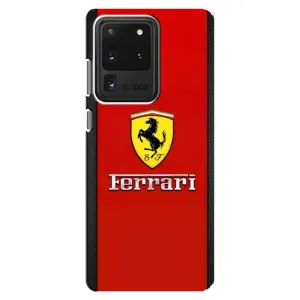 Силиконовый бампер с картинкой машины на Samsung Galaxy S20 Ultra (Ferrari Logo)