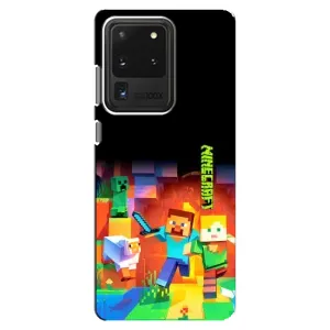 Чехлы для Samsung Galaxy S20 Ultra (Персонажи Майн Крафт) (Герой Майнкрафт)