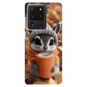 Друкований чохол 'Звірята з кавою' для Samsung Galaxy S20 Ultra (Гризунчик з кавою)