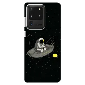 Силіконовый Чохол з принтом "Космонавти" на Samsung Galaxy S20 Ultra (Космонавт на рибалці)