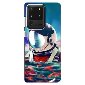 Силіконовый Чохол з принтом "Космонавти" на Samsung Galaxy S20 Ultra (Космонавт у воді)