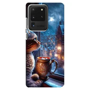 Чехлы на Новый Год Samsung Galaxy S20 Ultra (Кот новогодний)