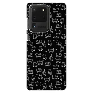 Чохол на тематику: Коти для Samsung Galaxy S20 Ultra (Котики на чорному)
