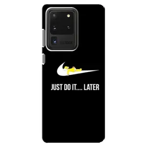 Силиконовый Чехол на Samsung Galaxy S20 Ultra с картинкой Nike (Later)