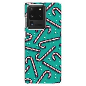 Силиконовый бампер на рождество для Samsung Galaxy S20 Ultra (Леденцы)