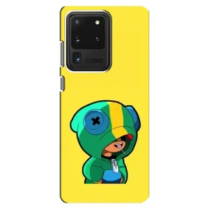 Чехол Бравл Старс для Samsung Galaxy S20 Ultra (Леон (LEON))