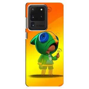 Чехол Бравл Старс для Samsung Galaxy S20 Ultra (LEON в кофте)