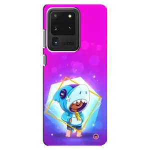 Чехол Бравл Старс для Samsung Galaxy S20 Ultra (Леон в костюме Акулы)