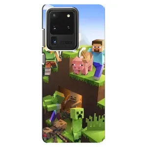 Чехлы для Samsung Galaxy S20 Ultra (Персонажи Майн Крафт) (Майн-крафт)