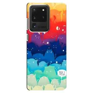 Силіконовий чохол з котиком для Samsung Galaxy S20 Ultra (Mew)