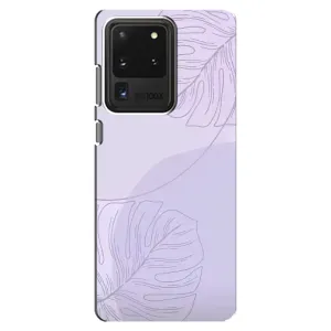 Чохол квітковий дизайн для Samsung Galaxy S20 Ultra (Монстера фіолетова)