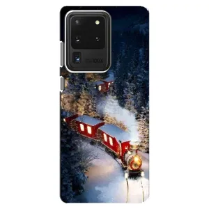 Силиконовый бампер на рождество для Samsung Galaxy S20 Ultra (Поезд)