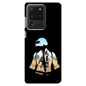 Силиконовый чехол с картинкой "Герой Pubg" на Samsung Galaxy S20 Ultra (Пубг мен)
