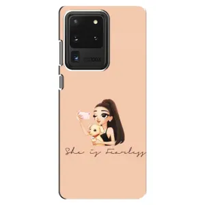 Силиконовый Чехол на Samsung Galaxy S20 Ultra с картинкой Стильных Девушек (С собакой)