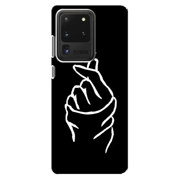 Чехол с рисунком «Сердце на черном» для Samsung Galaxy S20 Ultra Чехол с рисунком «Сердце на черном» для Samsung Galaxy S20 Ultra