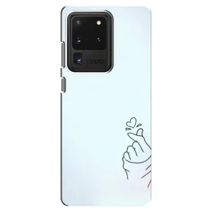 Чехлы (Знак сердечка) на Samsung Galaxy S20 Ultra (Сердце на голубом)