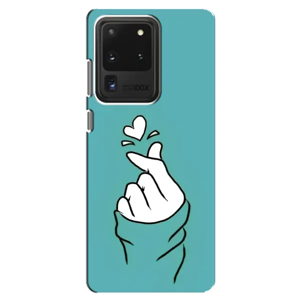 Чехол с рисунком «Сердечко на бирюзовом» для Samsung Galaxy S20 Ultra Чехол с рисунком «Сердечко на бирюзовом» для Samsung Galaxy S20 Ultra
