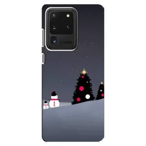 Чехлы на Новый Год Samsung Galaxy S20 Ultra (Снеговички)