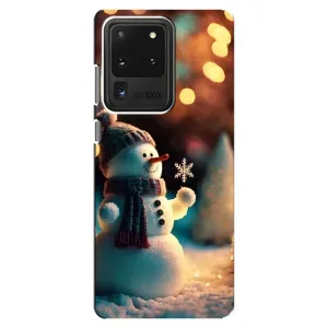 Чехлы на Новый Год Samsung Galaxy S20 Ultra (Снеговик праздничный)