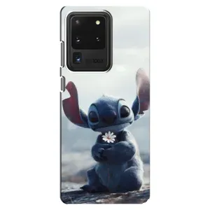 Чехол с рисунком Стич для Samsung Galaxy S20 Ultra (Стич с цветочком)