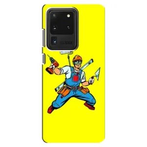 Силиконовый бампер (Работники) на Samsung Galaxy S20 Ultra (Строитель)