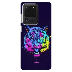 Силіконовий бампер з картинкою звірів для Samsung Galaxy S20 Ultra (Тигр-Арт)