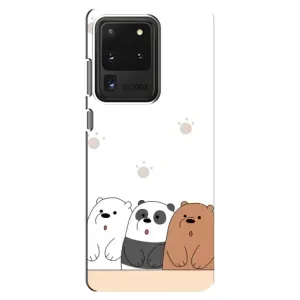 Чохли з зображенням різних тварин на Samsung Galaxy S20 Ultra (Здивовані ведмедики)