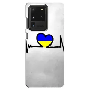 Силиконовый Чехол на Samsung Galaxy S20 Ultra (Я-Украина) (Украинская кардиограмма)