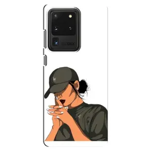 Силиконовый Чехол на Samsung Galaxy S20 Ultra с картинкой Стильных Девушек (В зеленом)