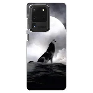 Чохол з Вовком на Samsung Galaxy S20 Ultra (Вовк і місяць)