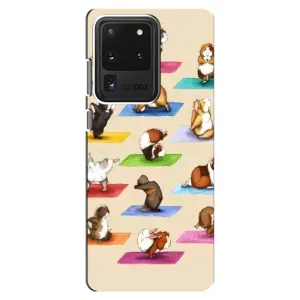 Чохол з Прикольним Принтом на Samsung Galaxy S20 Ultra (Йога свинок)