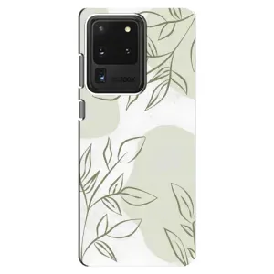 Чохол квітковий дизайн для Samsung Galaxy S20 Ultra (Зелений дизайн)